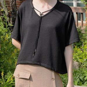 [Brand New] String Pearl Point T-shirt